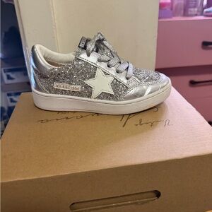 Vintage Havana Silver Glitter Kids Sneakers